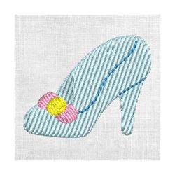 cinderella glass slipper design embroidery