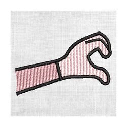 disney cartoon hand making love embroidery pes design