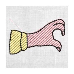 princess belle couple heart hand embroidery