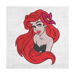 princess ariel the little mermaid couple matching embroidery