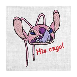 disney his angel couple matching embroidery