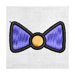 disney purple bow tie design embroidery