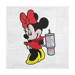 disney minnie mouse stanley cup embroidery