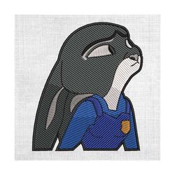 judy hopps zootopia police officer embroidery