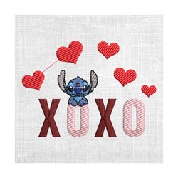 stitch xoxo love valentine day embroidery