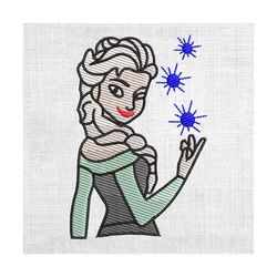 frozen princess elsa couple matching embroidery