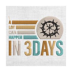 a lot can happen in 3 days cross emblem eaters embroidery
