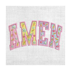 amen daisy easter day doodle embroidery