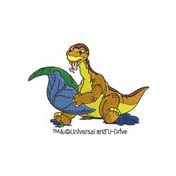 baby dinosaur littlefoot embroidery png