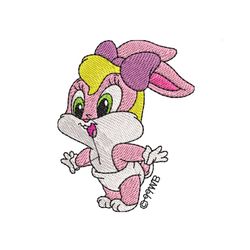 baby lola bunny embroidery