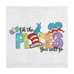 oh the pieces you will go dr seuss easter embroidery