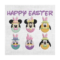 happy easter disney mickey friends crew embroidery