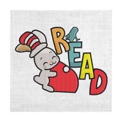 easter bunny read across america embroidery