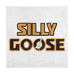 silly goose funny logo embroidery desgin