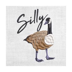 silly canada goose funny embroidery design