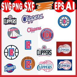 los angeles clippers bundle svg, los angeles clippers svg, nba bundle svg, sport svg