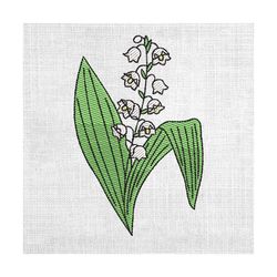 lyly of the valley flower mother day embroidery