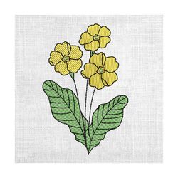 primrose mother day floral embroidery