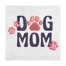 dog mom mother day paws embroidery