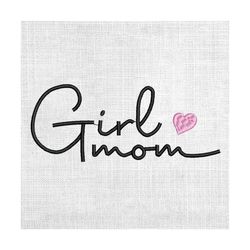 girl mom love mother day signature embroidery