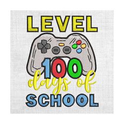 level 100 days of school gaming console embroidery
