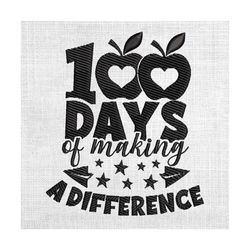100 days of making a difference embroidery