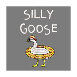 silly goose funny summer vacation embroidery