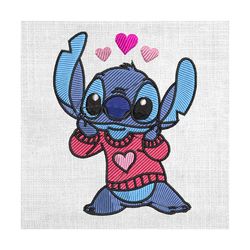 valentine day love stitch design embroidery pes