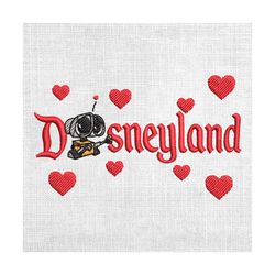 disneyland pixar walle love valentine embroidery