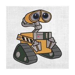 walle pixar robot design embroidery