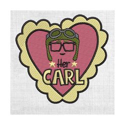 her carl adventurer valentine couple embroidery