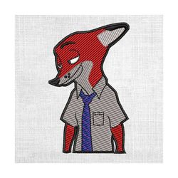 nick wilde zootopia couple matching embroidery