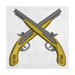vintage dueling pistols design embroidery