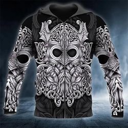 viking mjolnir odin thor's hammer tattoo 3d hoodie, all over print hoodie unisex