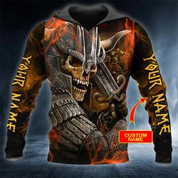 combatant viking custom 3d hoodie, all over print hoodie unisex