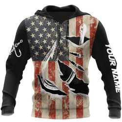 hook american flag fishing hoodie 3d, personal all over print hoodie unisex