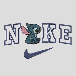 Nike Blue Stitch Embroidery design file pes