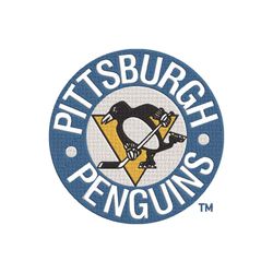 Pittsburgh Penguins logo Embroidery, NHL Embroidery, Sport embroidery, Logo Embroidery, NHL Embroidery design