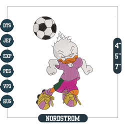 Huey Duck Football Embroidery