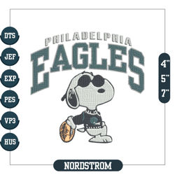 Snoopy Football Philadelphia Eagles Embroidery