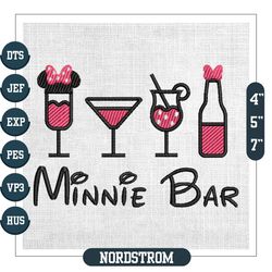 minnie bar disney cocktail valentine day embroidery