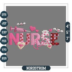 nurse love doodle valentine day embroidery