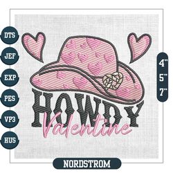 howdy valentine love cowboy hat embroidery