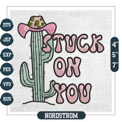 stuck on you western cowboy valentine embroidery