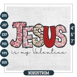 jesus is my valentine christian valentine embroidery