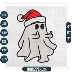 santa boo ghost anti christmas day embroidery