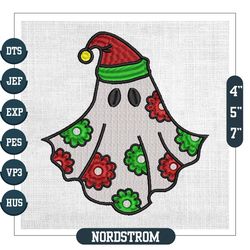 christmas santa floral spooky ghost embroidery