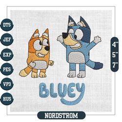 bluey and bingo heeler puppy dog embroidery