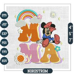 mama minnie mouse mother day rainbow embroidery