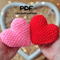 pattern plush heart crochet heart pattern valentines gift amigurumi pattern easy crochet heart pattern